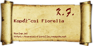Kopácsi Fiorella névjegykártya